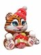 Тигр с ёлочной игрушкой