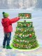 Мягкая пирамидка Ёлочка — праздничный игровой атрибут