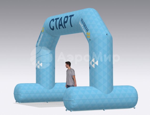 Трапеция на опорах, полноцветная