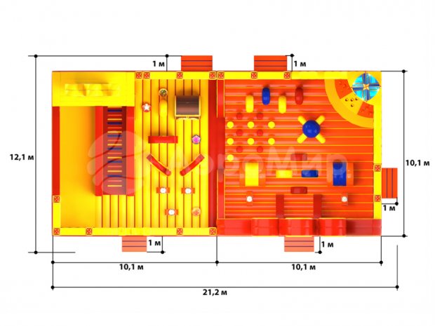 Царь батут 200 м²