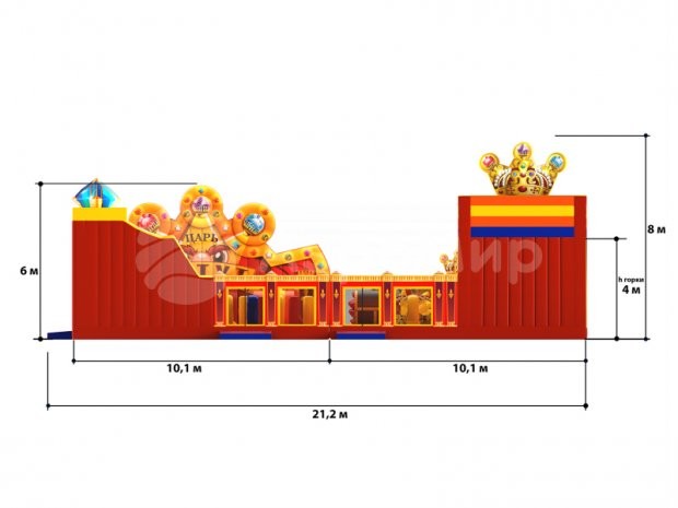 Царь батут 200 м²