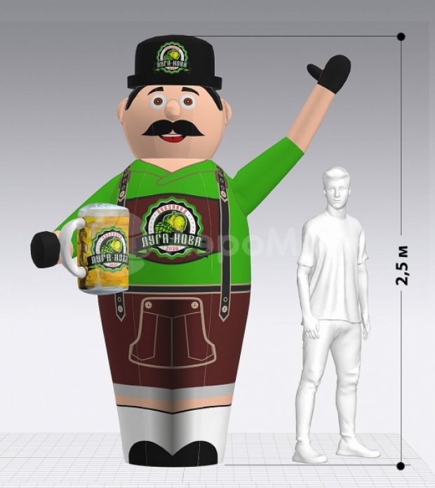 Пивной аэромен — с кружкой