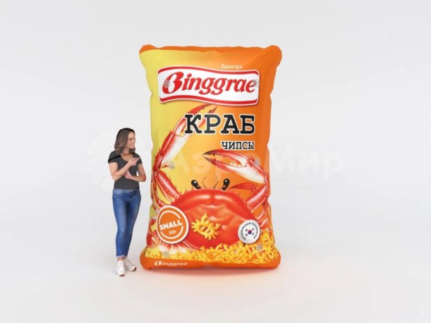 Надувная пачка чипсов