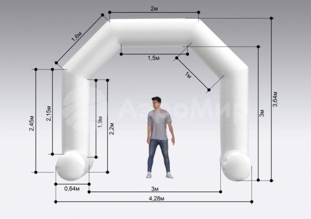 Трапеция герметичная на опорах