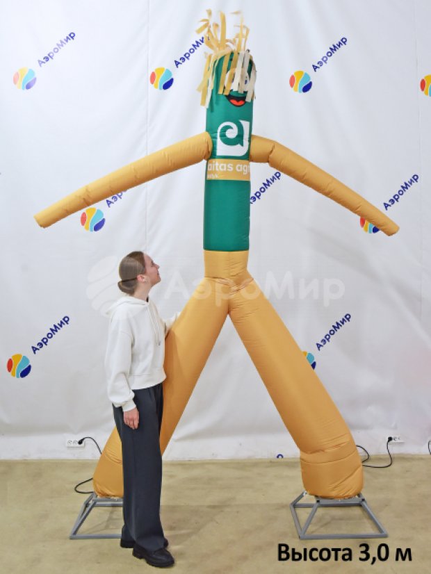 Аэромен на двух ногах — с логотипом