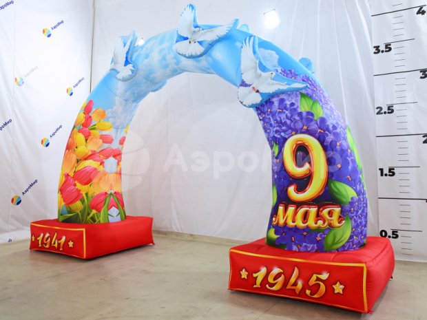 Арка Победы с голубями