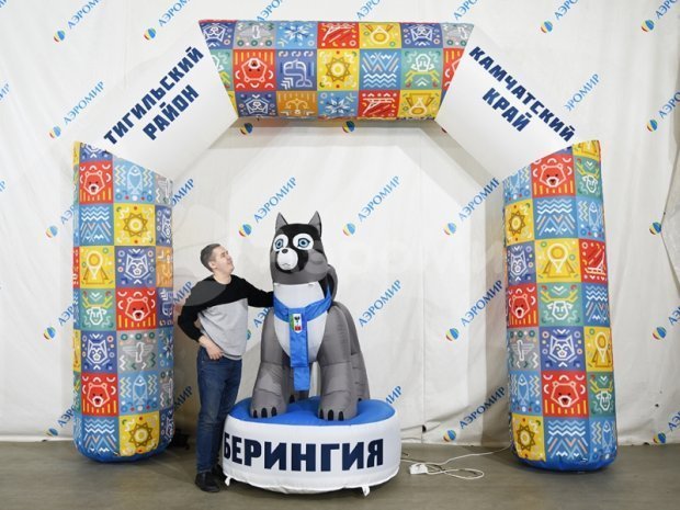 Надувная арка трапеция полная запечатка
