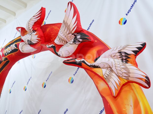 Арка Победы с журавлями