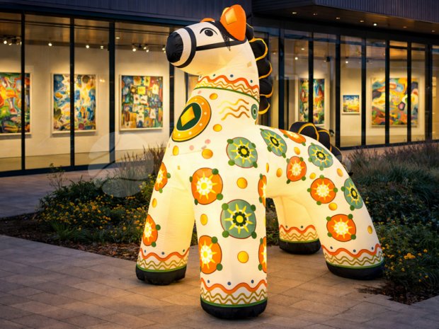 Конь, дымковская игрушка