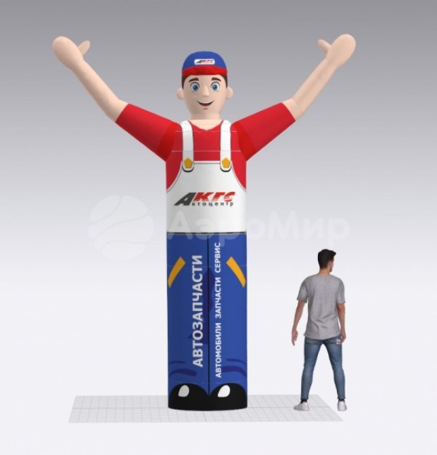 Аэромен машет рукой — средней