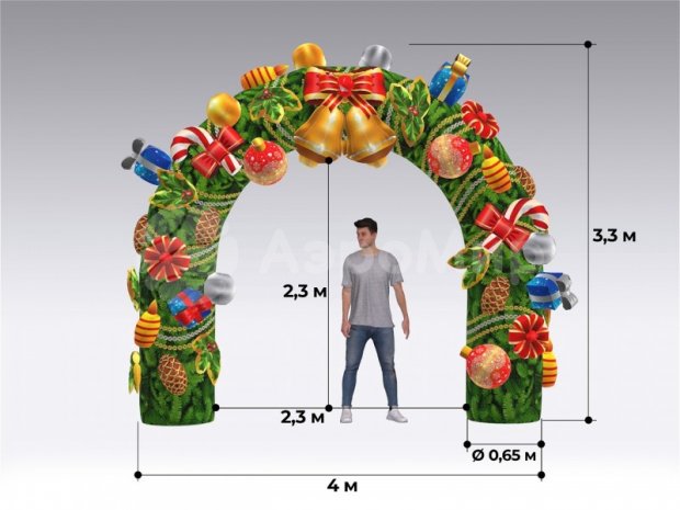 Надувная круглая арка Комбинированная