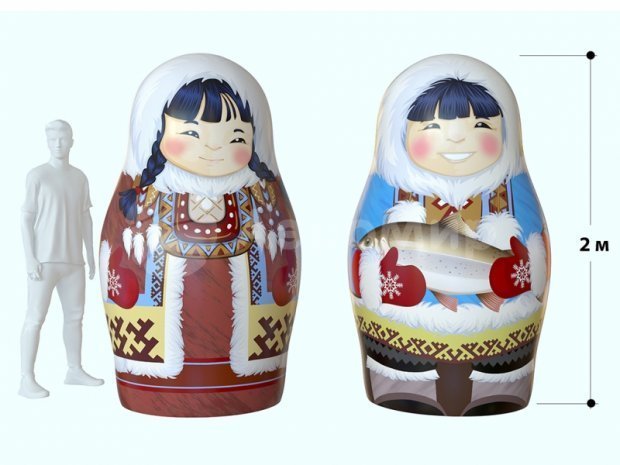 Национальные надувные матрешки