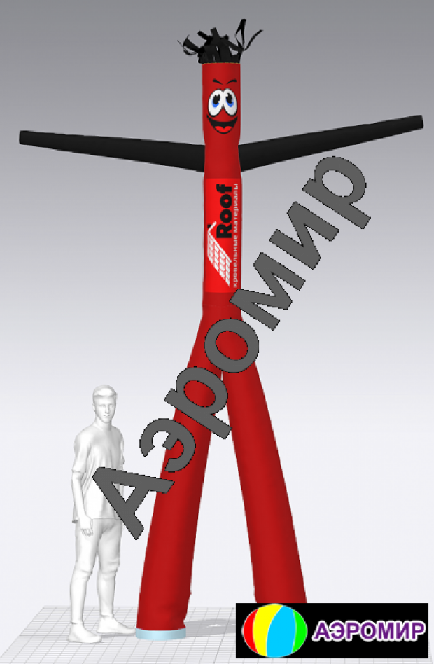 Аэромен на двух ногах — с логотипом