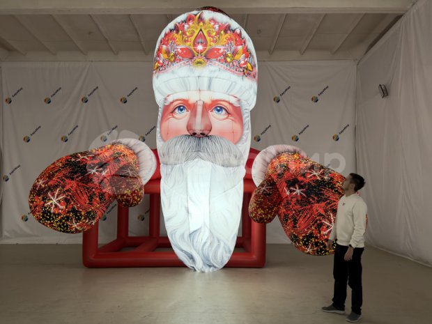 Дед Мороз на крышу