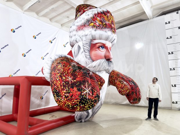 Дед Мороз на крышу