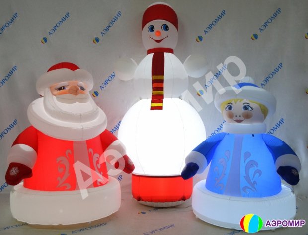 Комплект «Дед Мороз, Снегурочка, Снеговик» Лайт