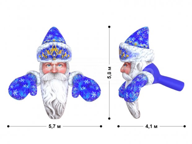 Дед Мороз на крышу