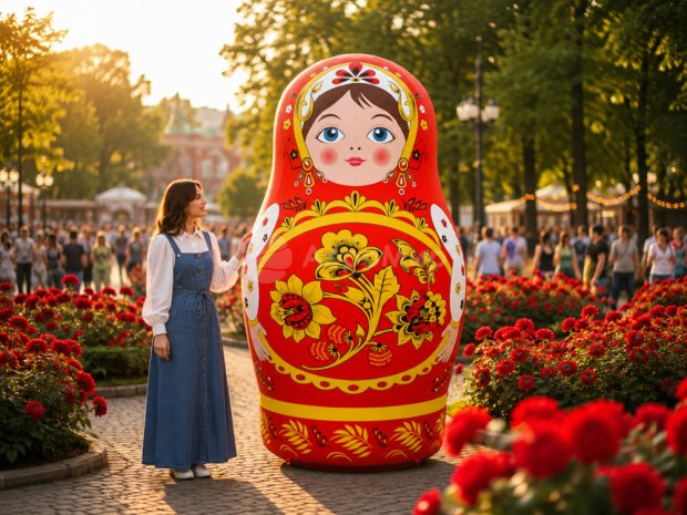 Матрешка хохлома