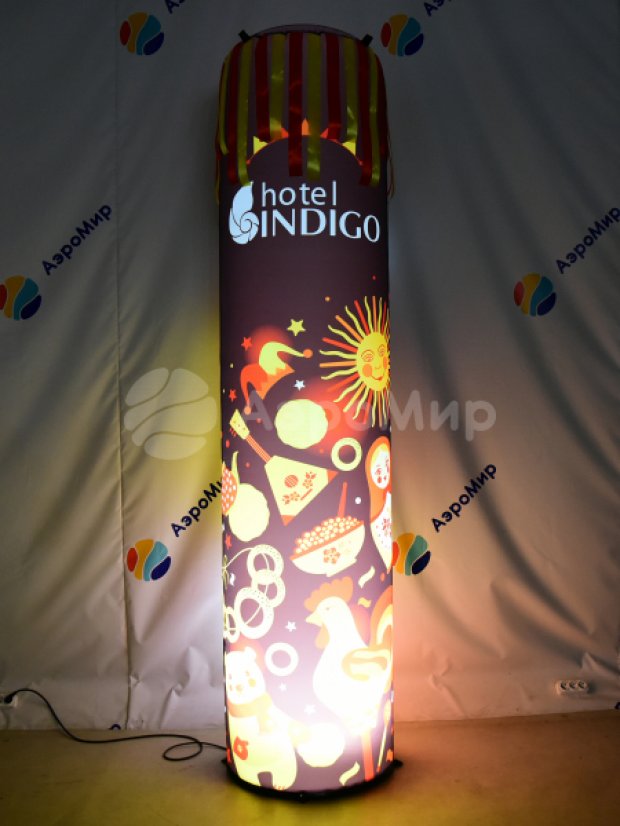 Столб с лентами на Масленицу