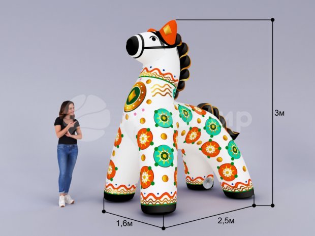 Конь, дымковская игрушка