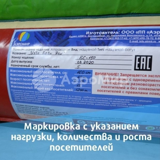 Царь-батут 100 м²