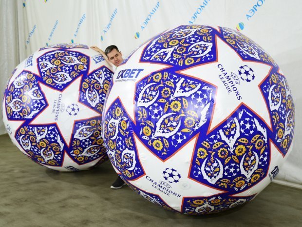Большой надувной мяч с печатью