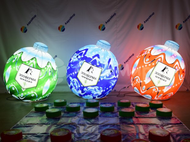 Ёлочный новогодний шар с подсветкой