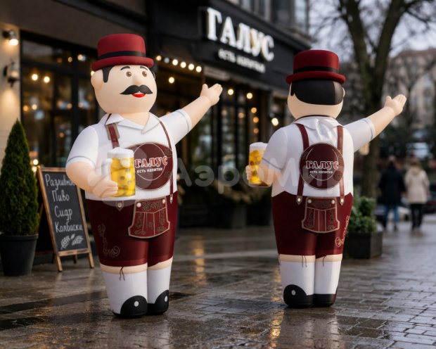 Пивной Зазывала — с кружкой