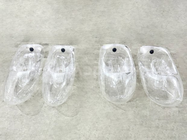 Прозрачные надувные лыжи