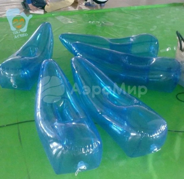 Прозрачные надувные лыжи