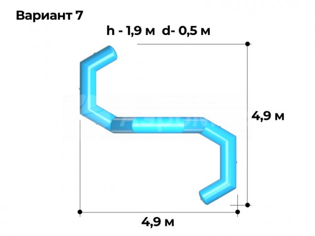 Надувная скамейка Трапеция