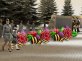 Гвоздика и сирень с ленточкой