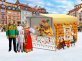 Каркасная палатка со скатертью