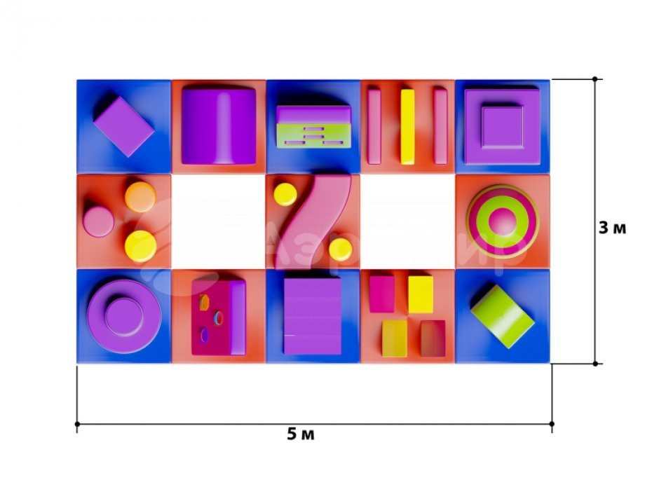 Модульная полоса препятствий 3*5м (13 элементов)