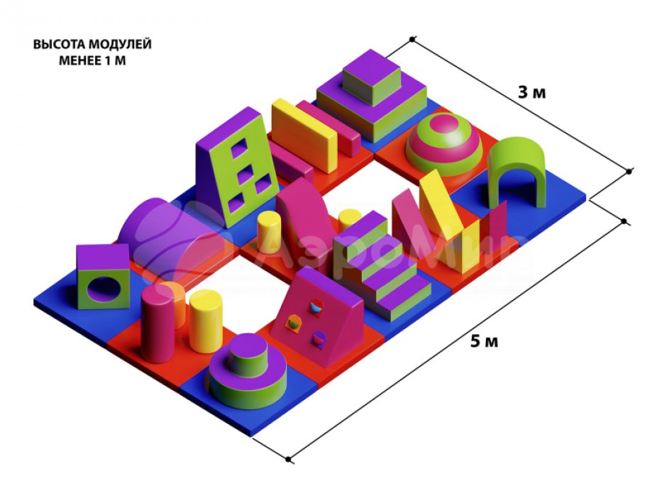 Модульная полоса препятствий 3*5м (13 элементов)