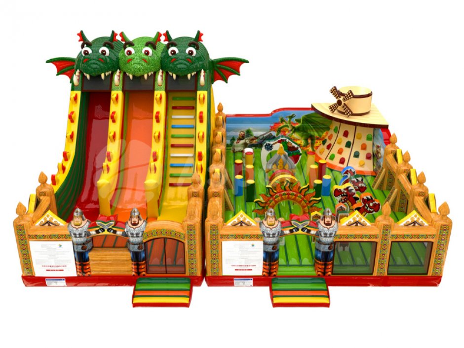 Большой надувной батутный комплекс Змей Горыныч