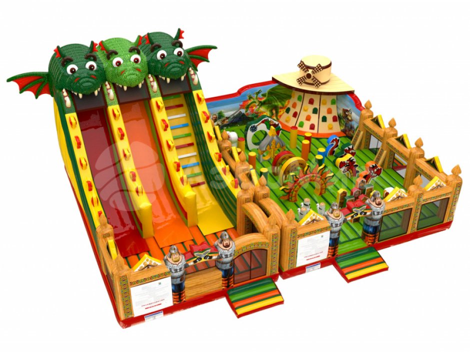 Большой надувной батутный комплекс Змей Горыныч