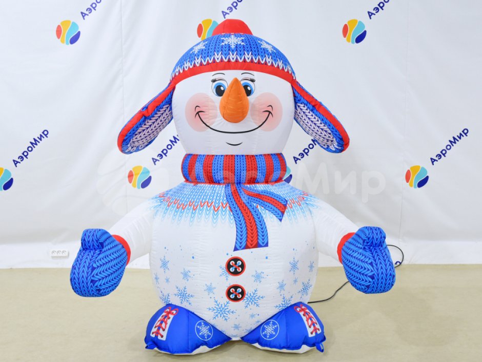 Надувной снеговик Стандарт 2.0 для улицы с подсветкой