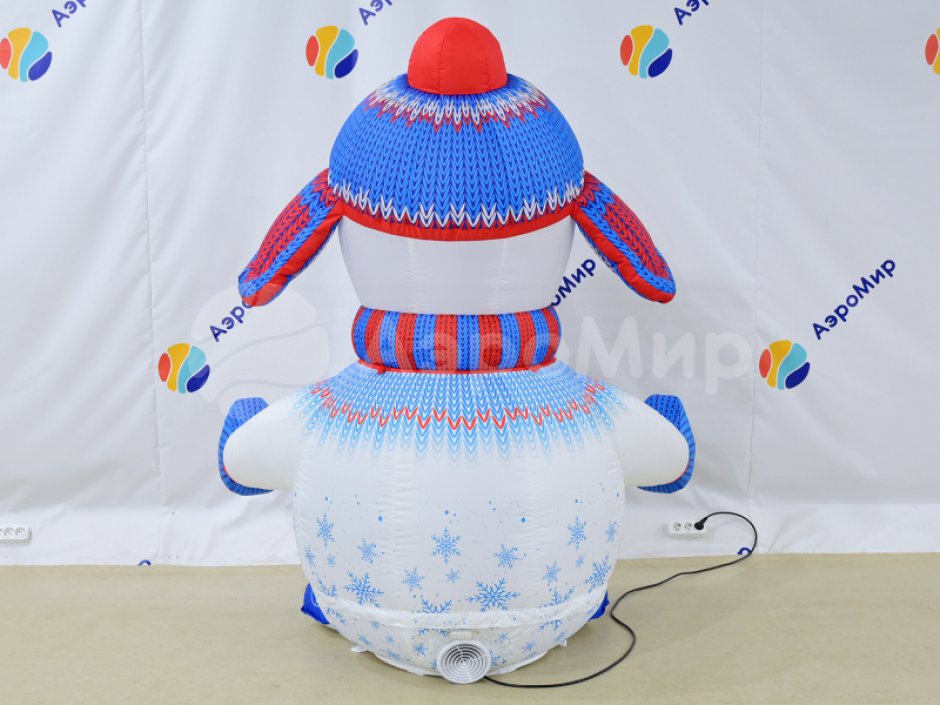 Надувной снеговик Стандарт 2.0 для улицы с подсветкой