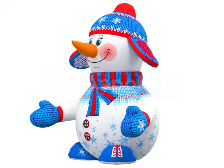 Надувной снеговик Стандарт 2.0 для улицы с подсветкой