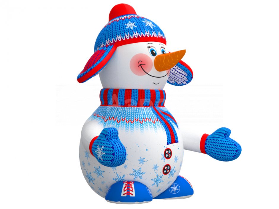 Надувной снеговик Стандарт 2.0 для улицы с подсветкой