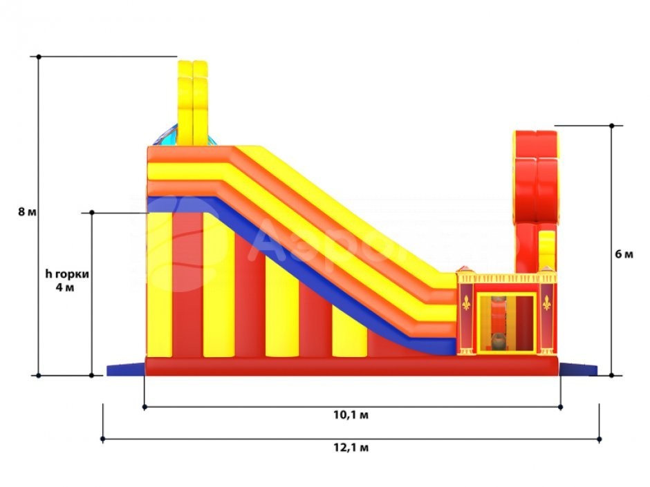 Коммерческий надувной Царь батут, площадью 200 м²