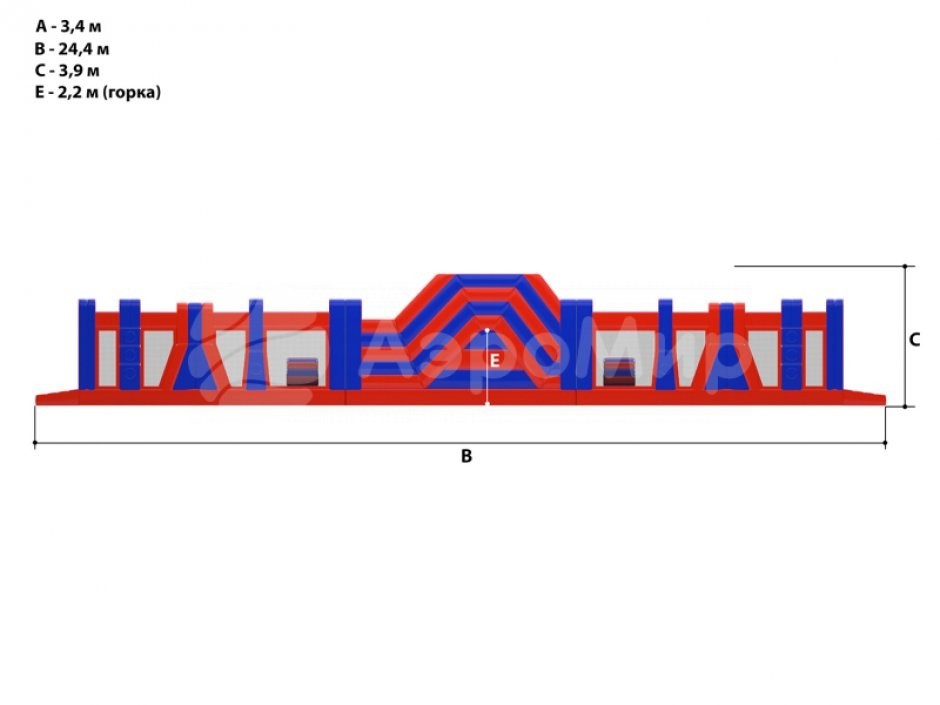 Надувная полоса препятствий СНП-31 для праздников и эстафет
