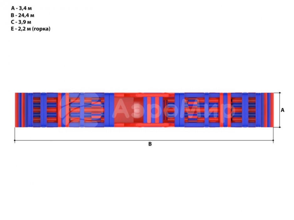 Надувная полоса препятствий СНП-31 для праздников и эстафет
