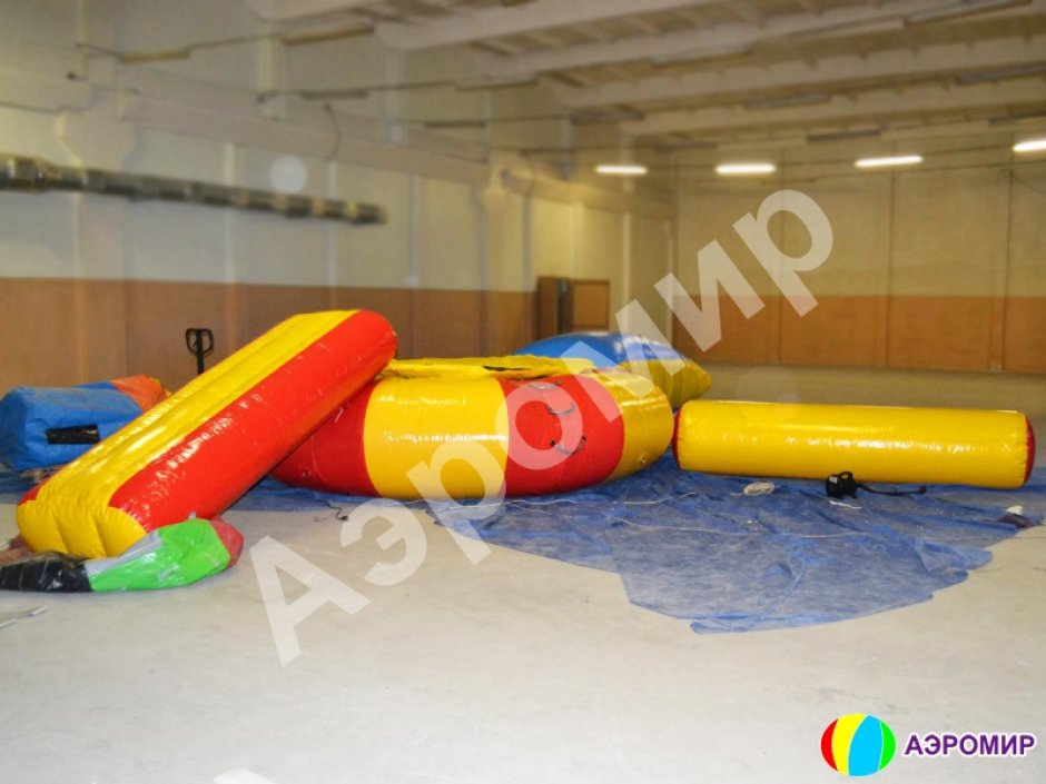 Водный аттракцион 4 в 1 блоб-катапульта, надувная платформа, бревно и горка