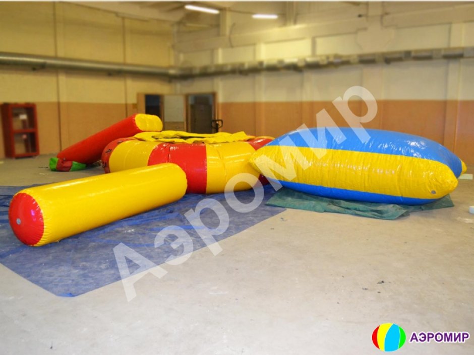 Водный аттракцион 4 в 1 блоб-катапульта, надувная платформа, бревно и горка