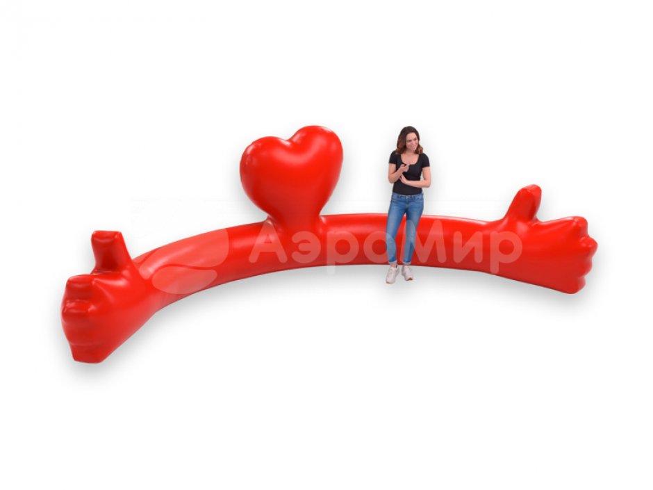 Надувная скамейка для оформления праздничной площадки