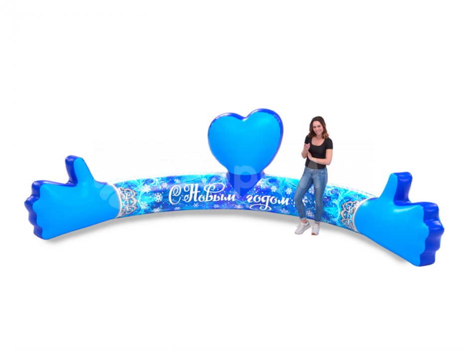 Надувная скамейка для фотозоны на мероприятии