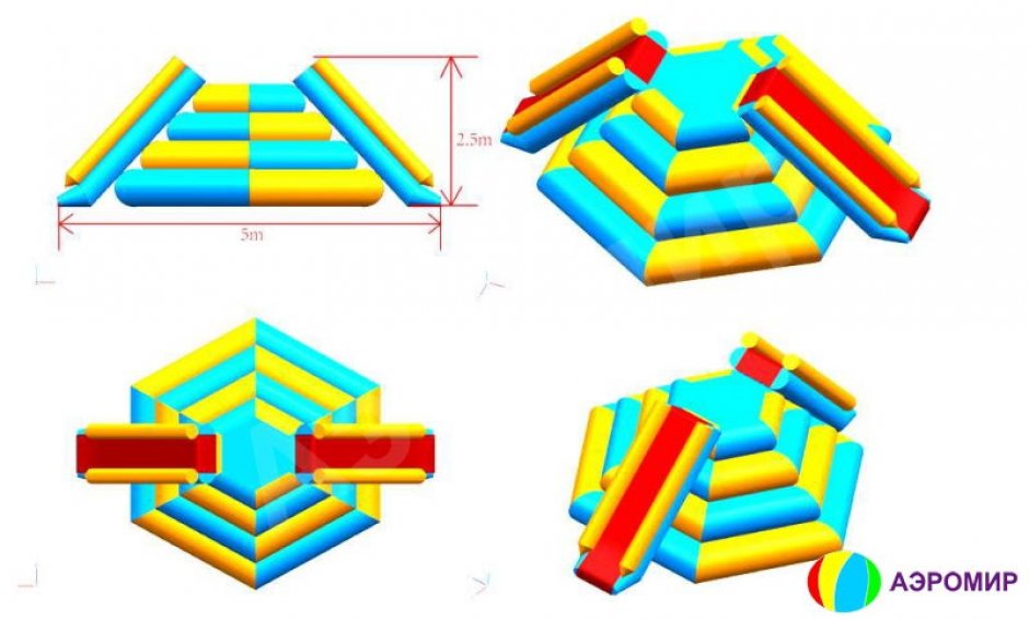Надувная Пирамида для водного аттракциона