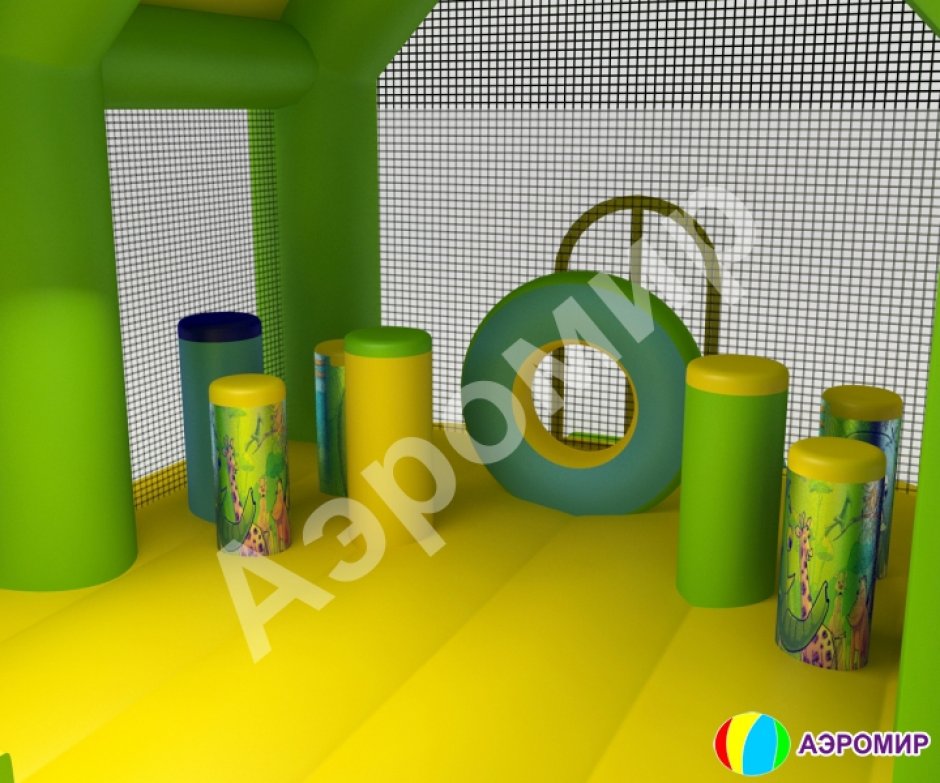 Надувной батут Кинг-Конг — с крышей для улицы и бизнеса на 35 м²